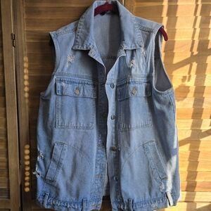 Oversized Denim vest